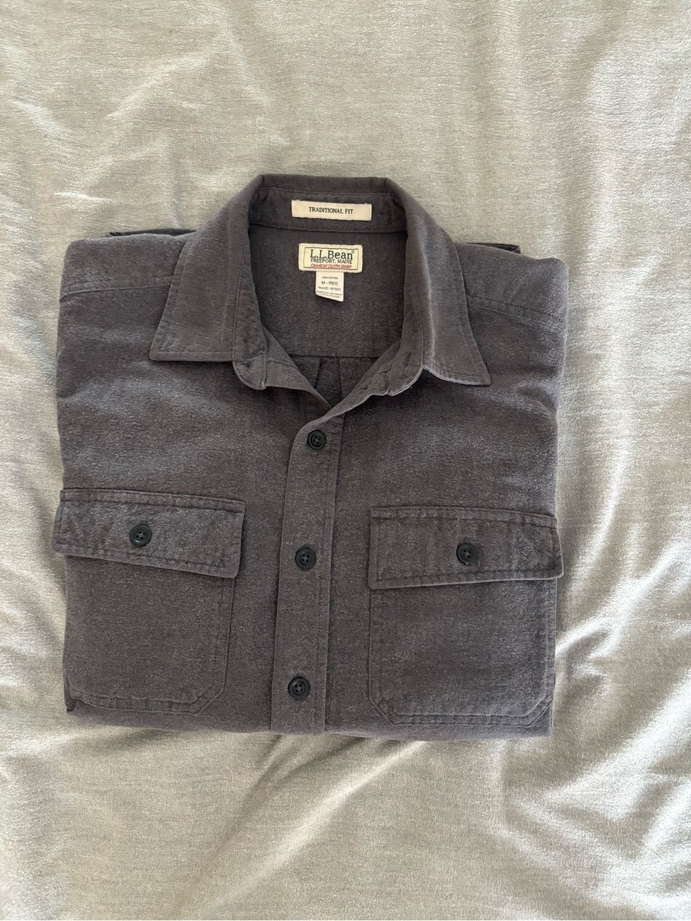 L.L. Bean Charcoal Chamois Shirt